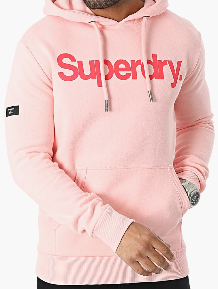 Superdry mens top pink hoodie